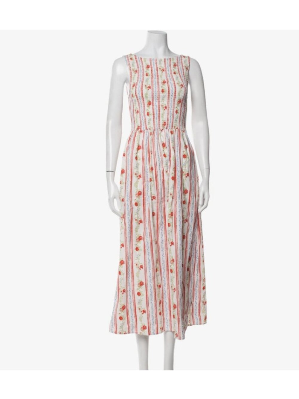 Caroline Constas Smocked Print Dress ( S )